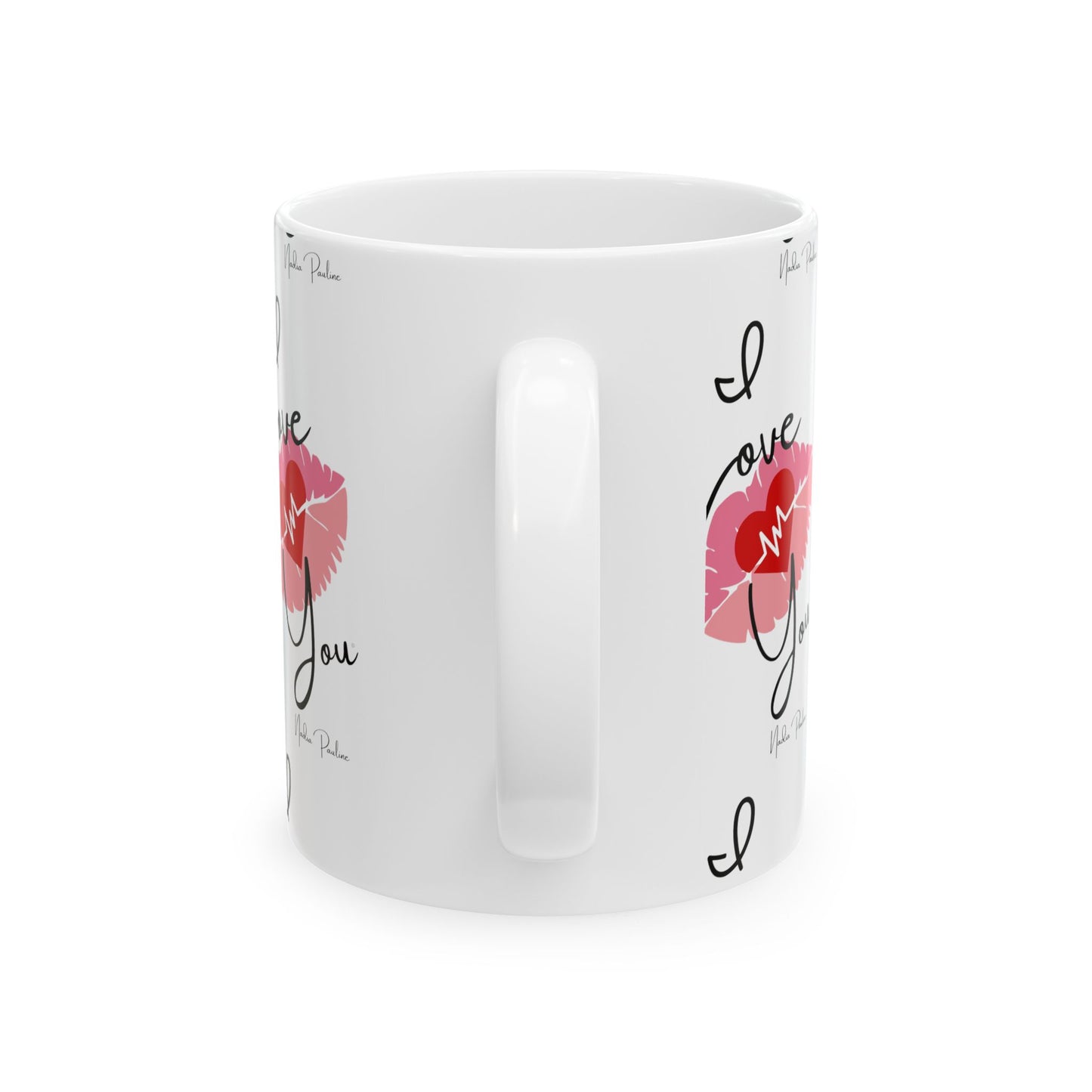 Mug - I Love You Kisses Heartbeat Ceramic Mug (11oz, 15oz)