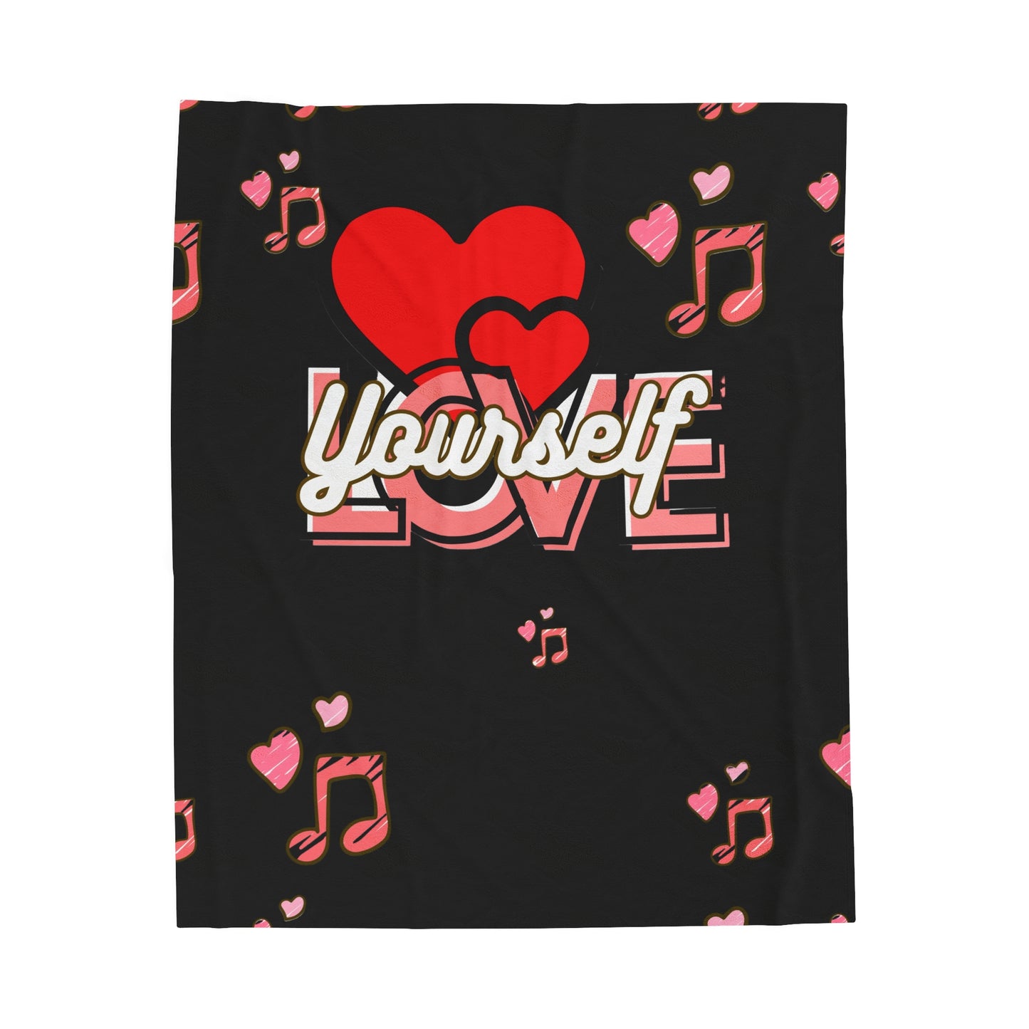 Plush Blanket - Love Yourself Heart Design