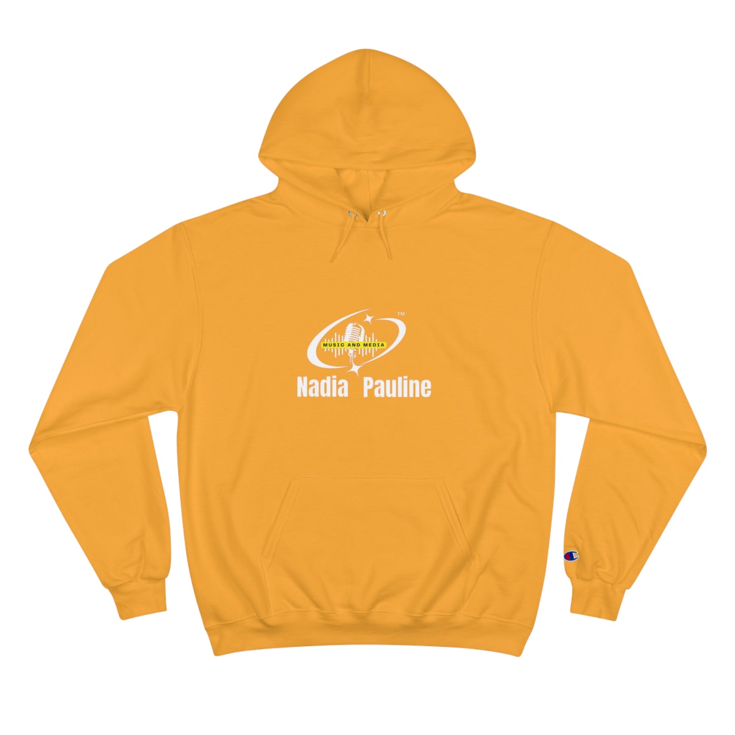 Champion Hoodie - Music And Media Logo Design